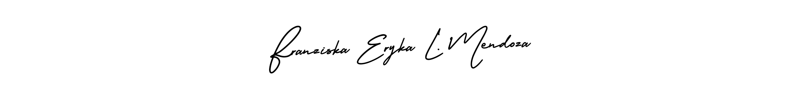 How to make Franziska Eryka L. Mendoza name signature. Use AmerikaSignatureDemo-Regular style for creating short signs online. This is the latest handwritten sign. Franziska Eryka L. Mendoza signature style 3 images and pictures png