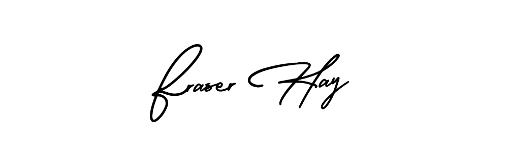 Fraser Hay stylish signature style. Best Handwritten Sign (AmerikaSignatureDemo-Regular) for my name. Handwritten Signature Collection Ideas for my name Fraser Hay. Fraser Hay signature style 3 images and pictures png
