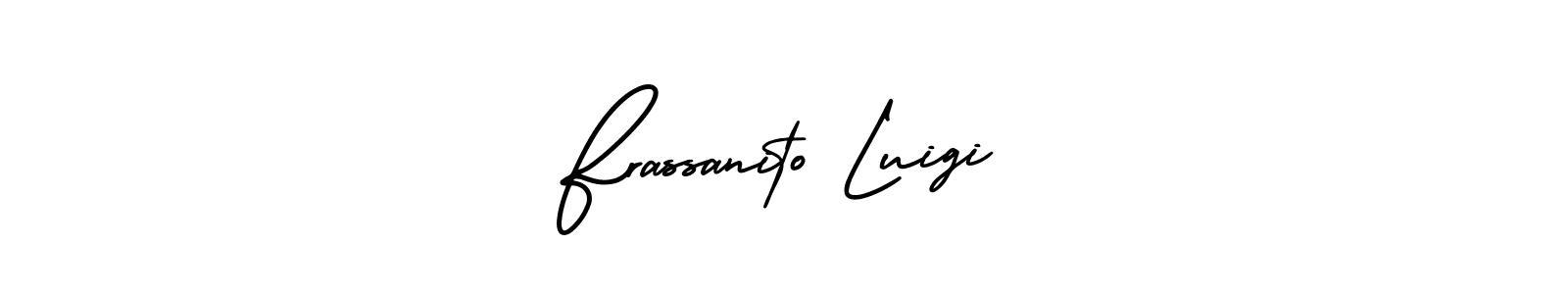 How to make Frassanito Luigi name signature. Use AmerikaSignatureDemo-Regular style for creating short signs online. This is the latest handwritten sign. Frassanito Luigi signature style 3 images and pictures png