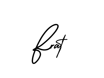 How to make Frat signature? AmerikaSignatureDemo-Regular is a professional autograph style. Create handwritten signature for Frat name. Frat signature style 3 images and pictures png