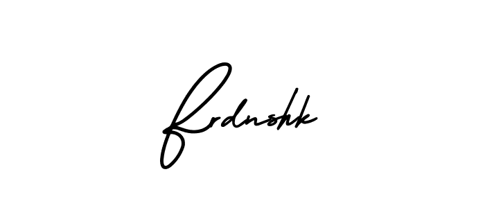 Similarly AmerikaSignatureDemo-Regular is the best handwritten signature design. Signature creator online .You can use it as an online autograph creator for name Frdnshk. Frdnshk signature style 3 images and pictures png
