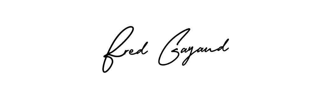 How to make Fred Gayaud name signature. Use AmerikaSignatureDemo-Regular style for creating short signs online. This is the latest handwritten sign. Fred Gayaud signature style 3 images and pictures png