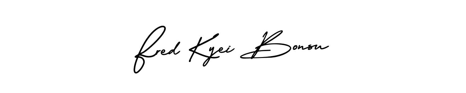 Design your own signature with our free online signature maker. With this signature software, you can create a handwritten (AmerikaSignatureDemo-Regular) signature for name Fred Kyei Bonsu. Fred Kyei Bonsu signature style 3 images and pictures png