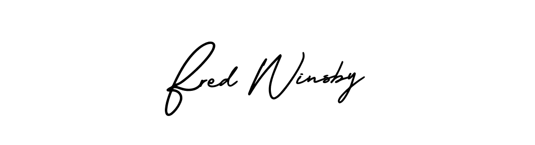The best way (AmerikaSignatureDemo-Regular) to make a short signature is to pick only two or three words in your name. The name Fred Winsby include a total of six letters. For converting this name. Fred Winsby signature style 3 images and pictures png
