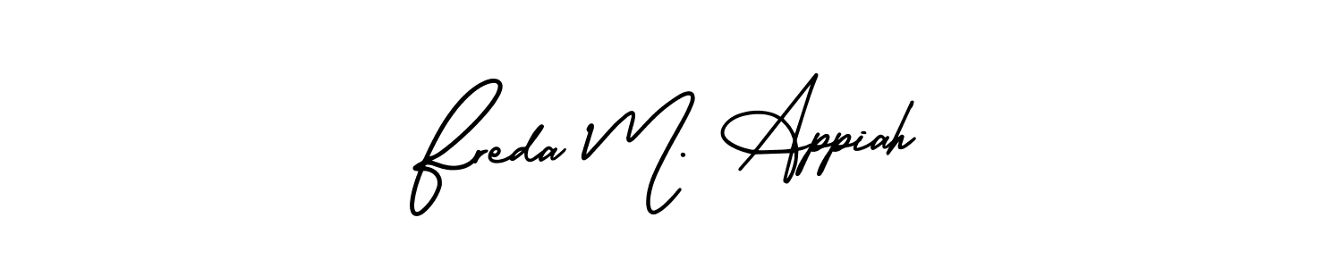 Design your own signature with our free online signature maker. With this signature software, you can create a handwritten (AmerikaSignatureDemo-Regular) signature for name Freda M. Appiah. Freda M. Appiah signature style 3 images and pictures png