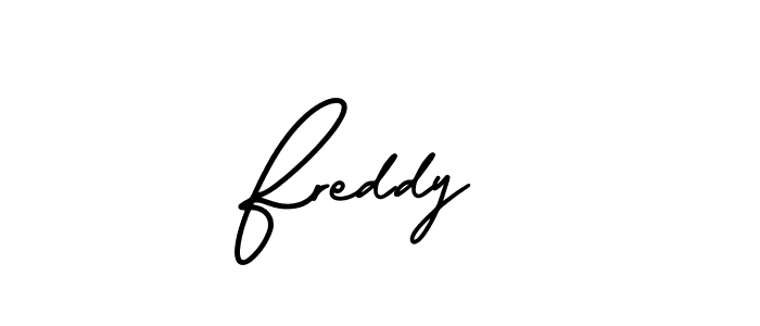 How to make Freddy  name signature. Use AmerikaSignatureDemo-Regular style for creating short signs online. This is the latest handwritten sign. Freddy  signature style 3 images and pictures png