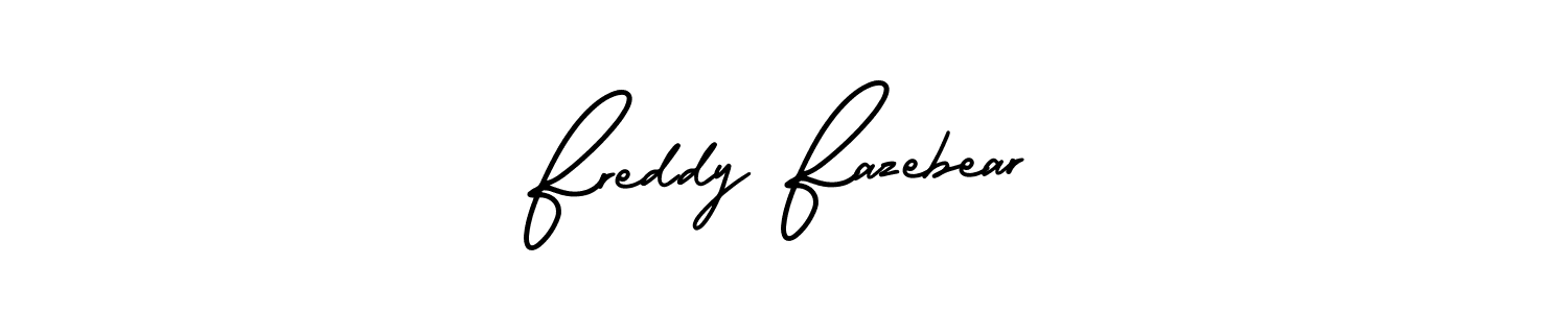 Freddy Fazebear stylish signature style. Best Handwritten Sign (AmerikaSignatureDemo-Regular) for my name. Handwritten Signature Collection Ideas for my name Freddy Fazebear. Freddy Fazebear signature style 3 images and pictures png