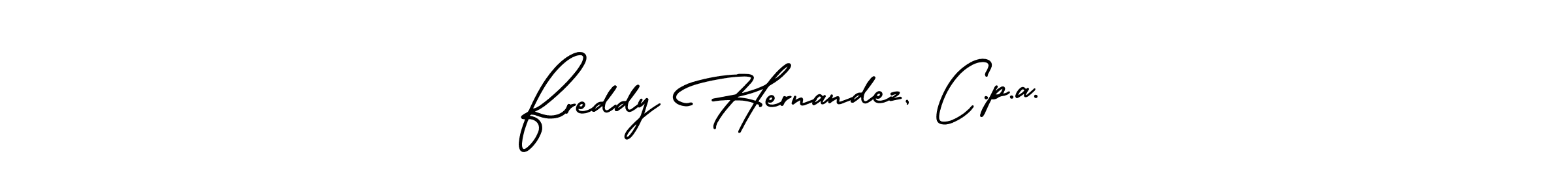 The best way (AmerikaSignatureDemo-Regular) to make a short signature is to pick only two or three words in your name. The name Freddy Hernandez, C.p.a. include a total of six letters. For converting this name. Freddy Hernandez, C.p.a. signature style 3 images and pictures png