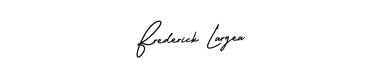 How to make Frederick Laryea name signature. Use AmerikaSignatureDemo-Regular style for creating short signs online. This is the latest handwritten sign. Frederick Laryea signature style 3 images and pictures png