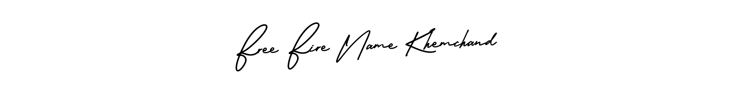 The best way (AmerikaSignatureDemo-Regular) to make a short signature is to pick only two or three words in your name. The name Free Fire Name Khemchand include a total of six letters. For converting this name. Free Fire Name Khemchand signature style 3 images and pictures png