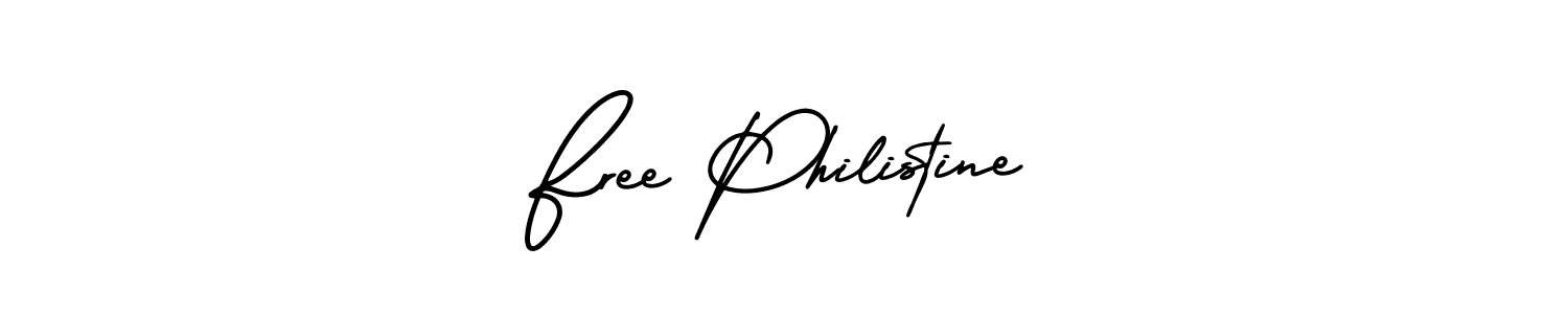 Design your own signature with our free online signature maker. With this signature software, you can create a handwritten (AmerikaSignatureDemo-Regular) signature for name Free Philistine. Free Philistine signature style 3 images and pictures png