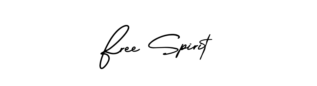 How to make Free Spirit name signature. Use AmerikaSignatureDemo-Regular style for creating short signs online. This is the latest handwritten sign. Free Spirit signature style 3 images and pictures png