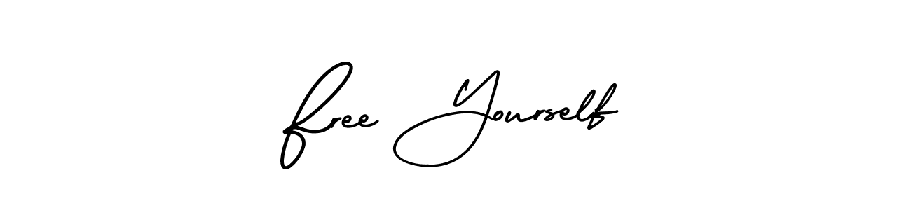 Use a signature maker to create a handwritten signature online. With this signature software, you can design (AmerikaSignatureDemo-Regular) your own signature for name Free Yourself. Free Yourself signature style 3 images and pictures png