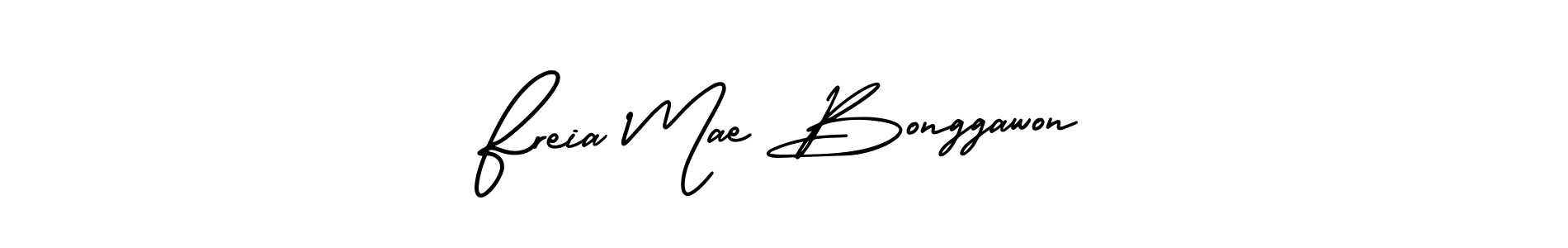 How to make Freia Mae Bonggawon signature? AmerikaSignatureDemo-Regular is a professional autograph style. Create handwritten signature for Freia Mae Bonggawon name. Freia Mae Bonggawon signature style 3 images and pictures png