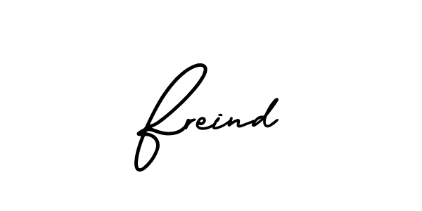 It looks lik you need a new signature style for name Freind. Design unique handwritten (AmerikaSignatureDemo-Regular) signature with our free signature maker in just a few clicks. Freind signature style 3 images and pictures png