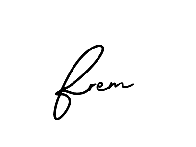 Frem stylish signature style. Best Handwritten Sign (AmerikaSignatureDemo-Regular) for my name. Handwritten Signature Collection Ideas for my name Frem. Frem signature style 3 images and pictures png