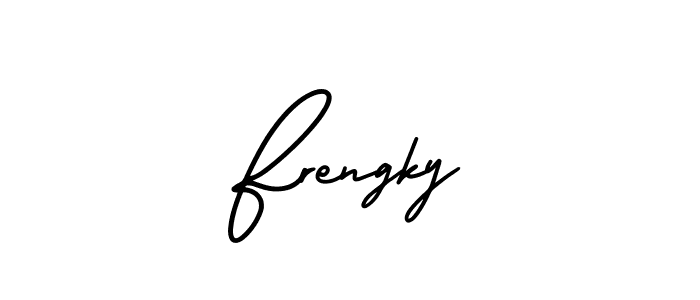 How to Draw Frengky signature style? AmerikaSignatureDemo-Regular is a latest design signature styles for name Frengky. Frengky signature style 3 images and pictures png