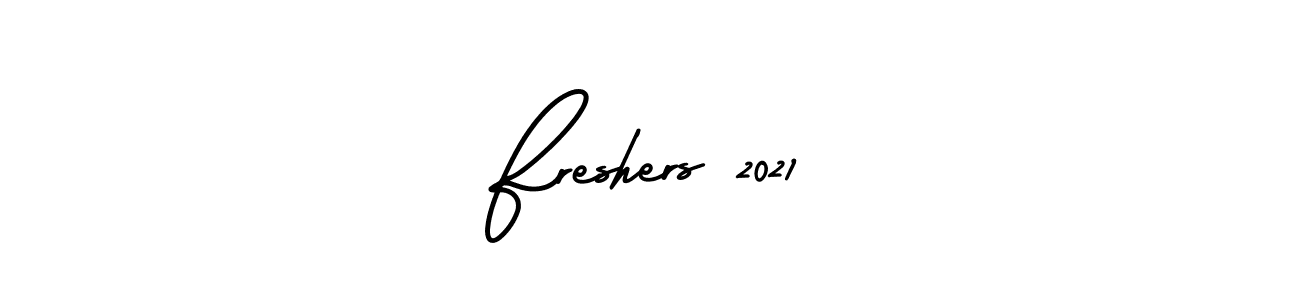 How to make Freshers 2021 signature? AmerikaSignatureDemo-Regular is a professional autograph style. Create handwritten signature for Freshers 2021 name. Freshers 2021 signature style 3 images and pictures png