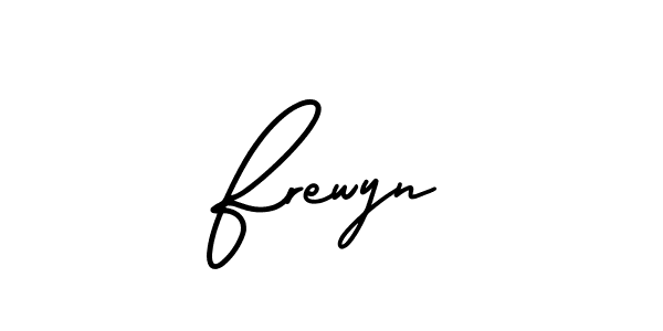 Use a signature maker to create a handwritten signature online. With this signature software, you can design (AmerikaSignatureDemo-Regular) your own signature for name Frewyn. Frewyn signature style 3 images and pictures png