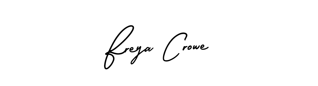 The best way (AmerikaSignatureDemo-Regular) to make a short signature is to pick only two or three words in your name. The name Freya Crowe include a total of six letters. For converting this name. Freya Crowe signature style 3 images and pictures png