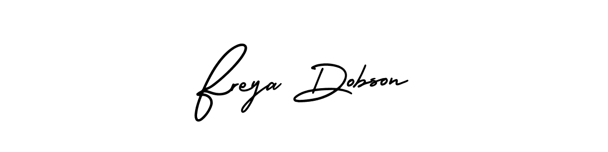 How to Draw Freya Dobson signature style? AmerikaSignatureDemo-Regular is a latest design signature styles for name Freya Dobson. Freya Dobson signature style 3 images and pictures png