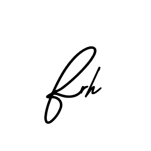 Use a signature maker to create a handwritten signature online. With this signature software, you can design (AmerikaSignatureDemo-Regular) your own signature for name Frh. Frh signature style 3 images and pictures png
