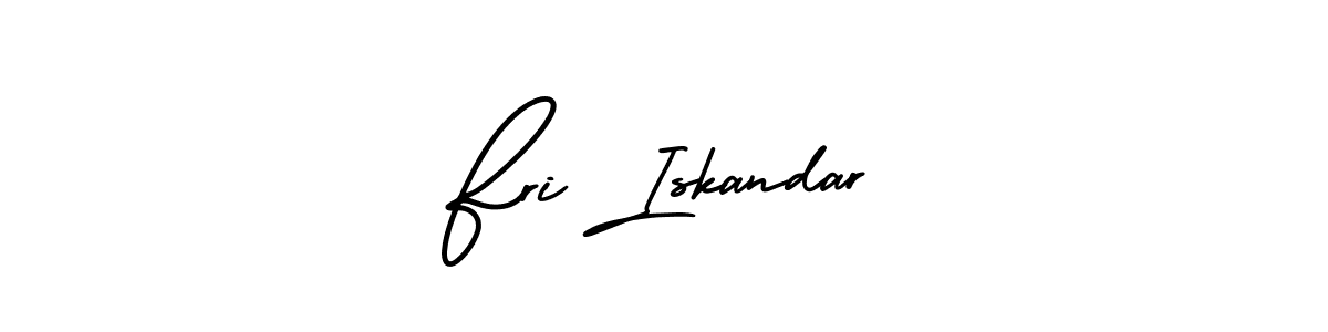 Design your own signature with our free online signature maker. With this signature software, you can create a handwritten (AmerikaSignatureDemo-Regular) signature for name Fri Iskandar. Fri Iskandar signature style 3 images and pictures png