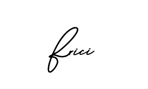 if you are searching for the best signature style for your name Frici. so please give up your signature search. here we have designed multiple signature styles  using AmerikaSignatureDemo-Regular. Frici signature style 3 images and pictures png