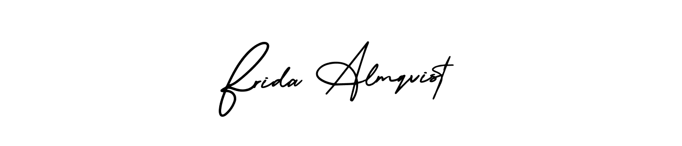 Create a beautiful signature design for name Frida Almqvist. With this signature (AmerikaSignatureDemo-Regular) fonts, you can make a handwritten signature for free. Frida Almqvist signature style 3 images and pictures png