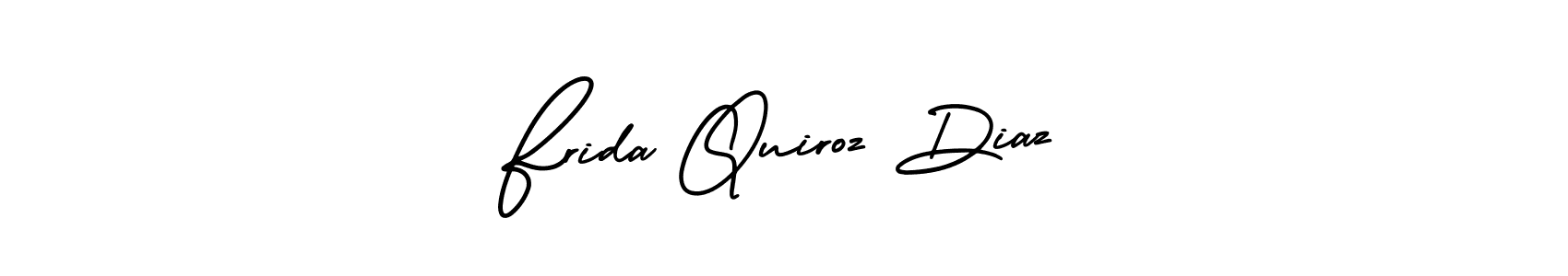 It looks lik you need a new signature style for name Frida Quiroz Diaz. Design unique handwritten (AmerikaSignatureDemo-Regular) signature with our free signature maker in just a few clicks. Frida Quiroz Diaz signature style 3 images and pictures png