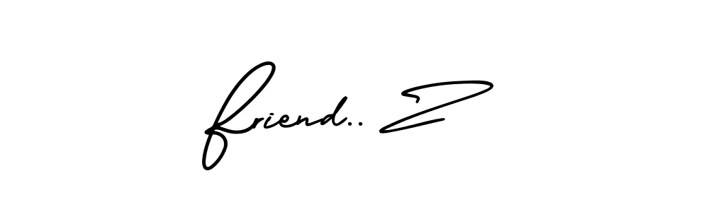 How to make Friend.. Z signature? AmerikaSignatureDemo-Regular is a professional autograph style. Create handwritten signature for Friend.. Z name. Friend.. Z signature style 3 images and pictures png