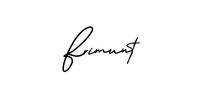 How to Draw Frimunt signature style? AmerikaSignatureDemo-Regular is a latest design signature styles for name Frimunt. Frimunt signature style 3 images and pictures png