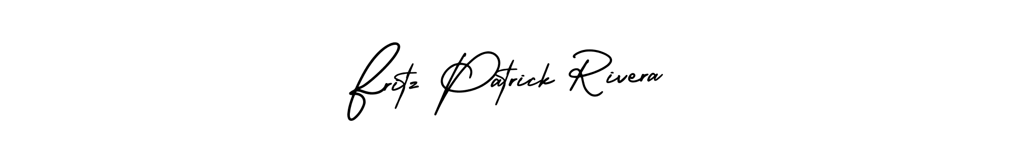 The best way (AmerikaSignatureDemo-Regular) to make a short signature is to pick only two or three words in your name. The name Fritz Patrick Rivera include a total of six letters. For converting this name. Fritz Patrick Rivera signature style 3 images and pictures png