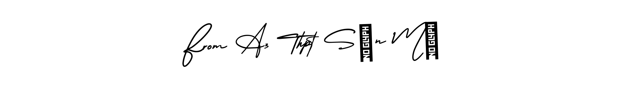 You should practise on your own different ways (AmerikaSignatureDemo-Regular) to write your name (From A3 Thpt Sơn Mỹ) in signature. don't let someone else do it for you. From A3 Thpt Sơn Mỹ signature style 3 images and pictures png