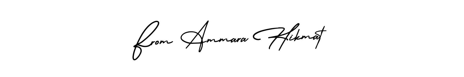 Make a beautiful signature design for name From Ammara Hikmat. With this signature (AmerikaSignatureDemo-Regular) style, you can create a handwritten signature for free. From Ammara Hikmat signature style 3 images and pictures png