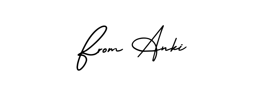 How to Draw From Anki signature style? AmerikaSignatureDemo-Regular is a latest design signature styles for name From Anki. From Anki signature style 3 images and pictures png