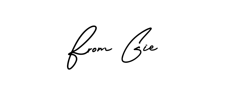 Also You can easily find your signature by using the search form. We will create From Gie name handwritten signature images for you free of cost using AmerikaSignatureDemo-Regular sign style. From Gie signature style 3 images and pictures png