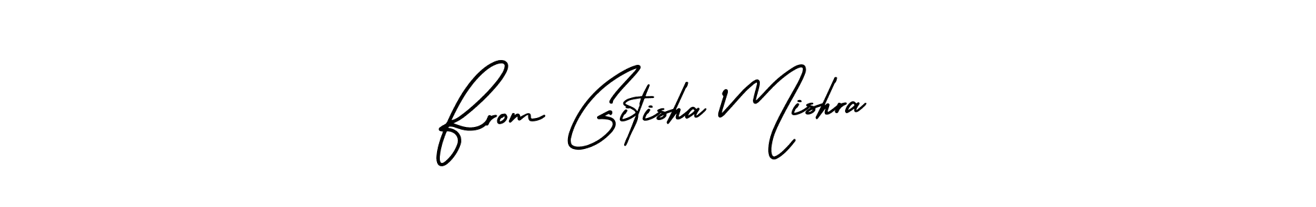 Create a beautiful signature design for name From Gitisha Mishra. With this signature (AmerikaSignatureDemo-Regular) fonts, you can make a handwritten signature for free. From Gitisha Mishra signature style 3 images and pictures png