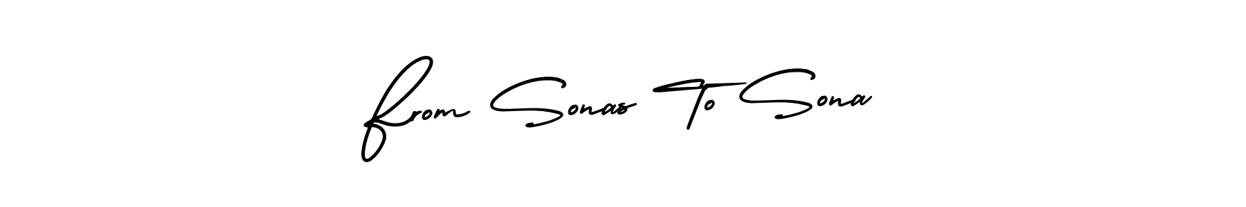 How to make From Sonas To Sona name signature. Use AmerikaSignatureDemo-Regular style for creating short signs online. This is the latest handwritten sign. From Sonas To Sona signature style 3 images and pictures png