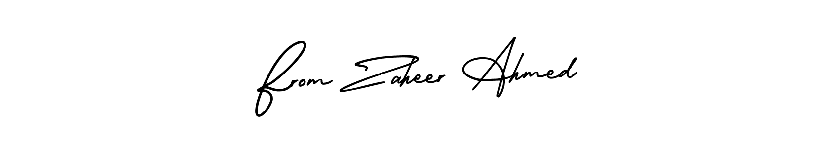 Use a signature maker to create a handwritten signature online. With this signature software, you can design (AmerikaSignatureDemo-Regular) your own signature for name From Zaheer Ahmed. From Zaheer Ahmed signature style 3 images and pictures png