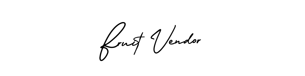 The best way (AmerikaSignatureDemo-Regular) to make a short signature is to pick only two or three words in your name. The name Fruit Vendor include a total of six letters. For converting this name. Fruit Vendor signature style 3 images and pictures png