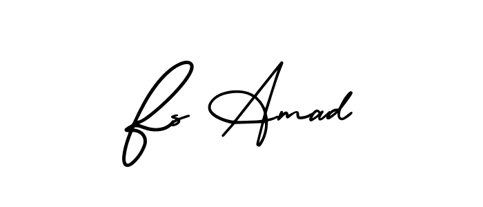Check out images of Autograph of Fs Amad name. Actor Fs Amad Signature Style. AmerikaSignatureDemo-Regular is a professional sign style online. Fs Amad signature style 3 images and pictures png