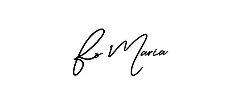 AmerikaSignatureDemo-Regular is a professional signature style that is perfect for those who want to add a touch of class to their signature. It is also a great choice for those who want to make their signature more unique. Get Fs Maria name to fancy signature for free. Fs Maria signature style 3 images and pictures png
