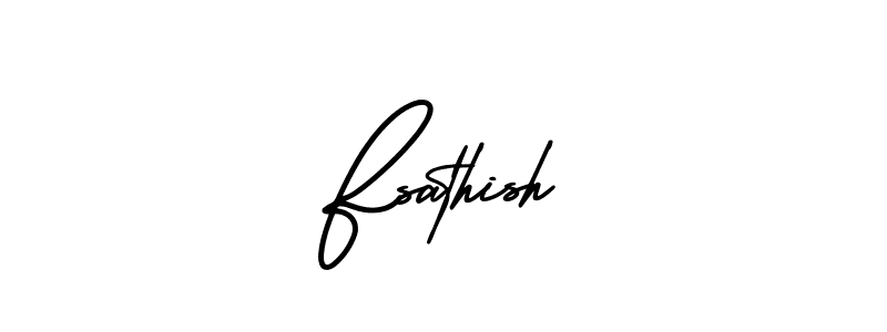Make a beautiful signature design for name Fsathish. With this signature (AmerikaSignatureDemo-Regular) style, you can create a handwritten signature for free. Fsathish signature style 3 images and pictures png