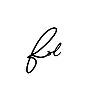 It looks lik you need a new signature style for name Fsl. Design unique handwritten (AmerikaSignatureDemo-Regular) signature with our free signature maker in just a few clicks. Fsl signature style 3 images and pictures png