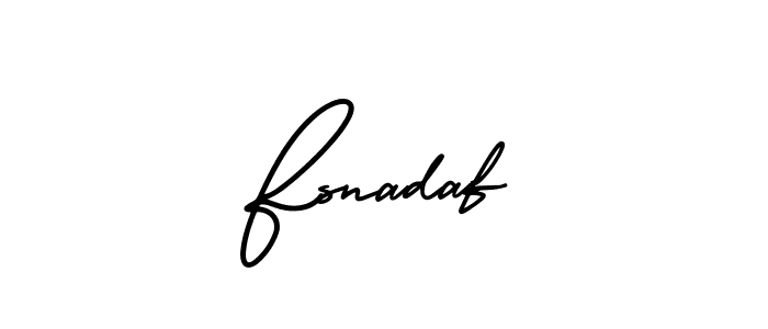 The best way (AmerikaSignatureDemo-Regular) to make a short signature is to pick only two or three words in your name. The name Fsnadaf include a total of six letters. For converting this name. Fsnadaf signature style 3 images and pictures png