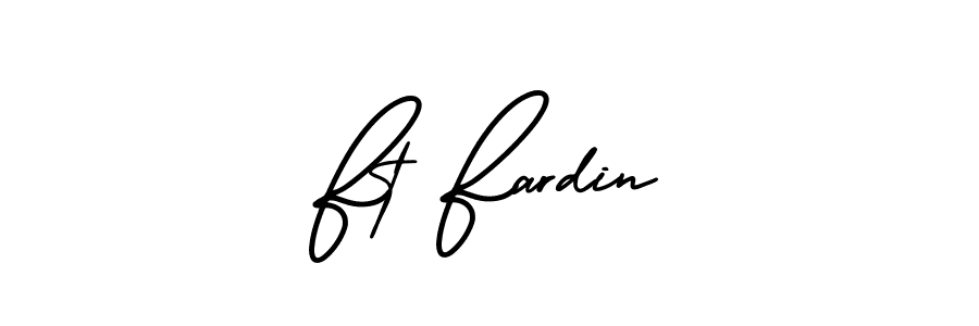 if you are searching for the best signature style for your name Ft Fardin. so please give up your signature search. here we have designed multiple signature styles  using AmerikaSignatureDemo-Regular. Ft Fardin signature style 3 images and pictures png
