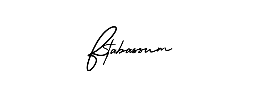 Design your own signature with our free online signature maker. With this signature software, you can create a handwritten (AmerikaSignatureDemo-Regular) signature for name Ftabassum. Ftabassum signature style 3 images and pictures png