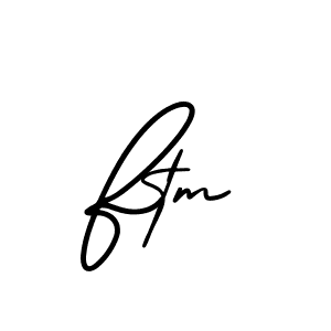 How to make Ftm signature? AmerikaSignatureDemo-Regular is a professional autograph style. Create handwritten signature for Ftm name. Ftm signature style 3 images and pictures png