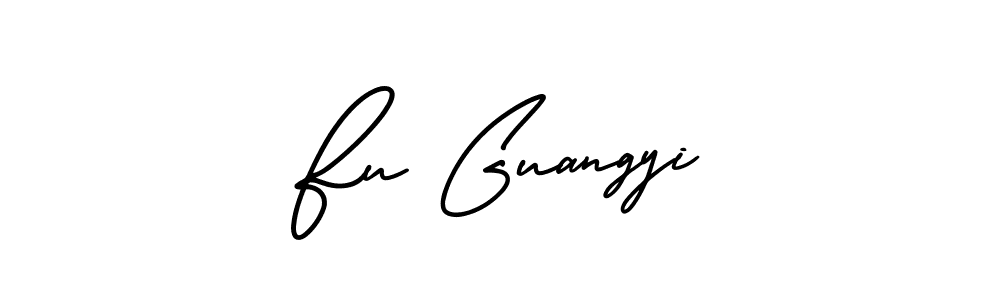 Similarly AmerikaSignatureDemo-Regular is the best handwritten signature design. Signature creator online .You can use it as an online autograph creator for name Fu Guangyi. Fu Guangyi signature style 3 images and pictures png